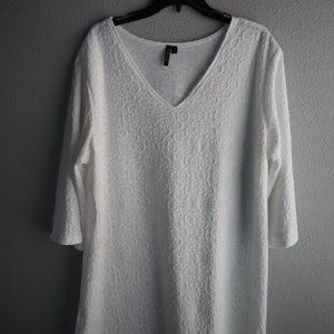 White V-Neck Tunic